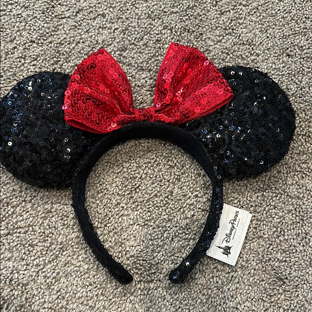 Disney Black Sequin Minnie Mouse Headband